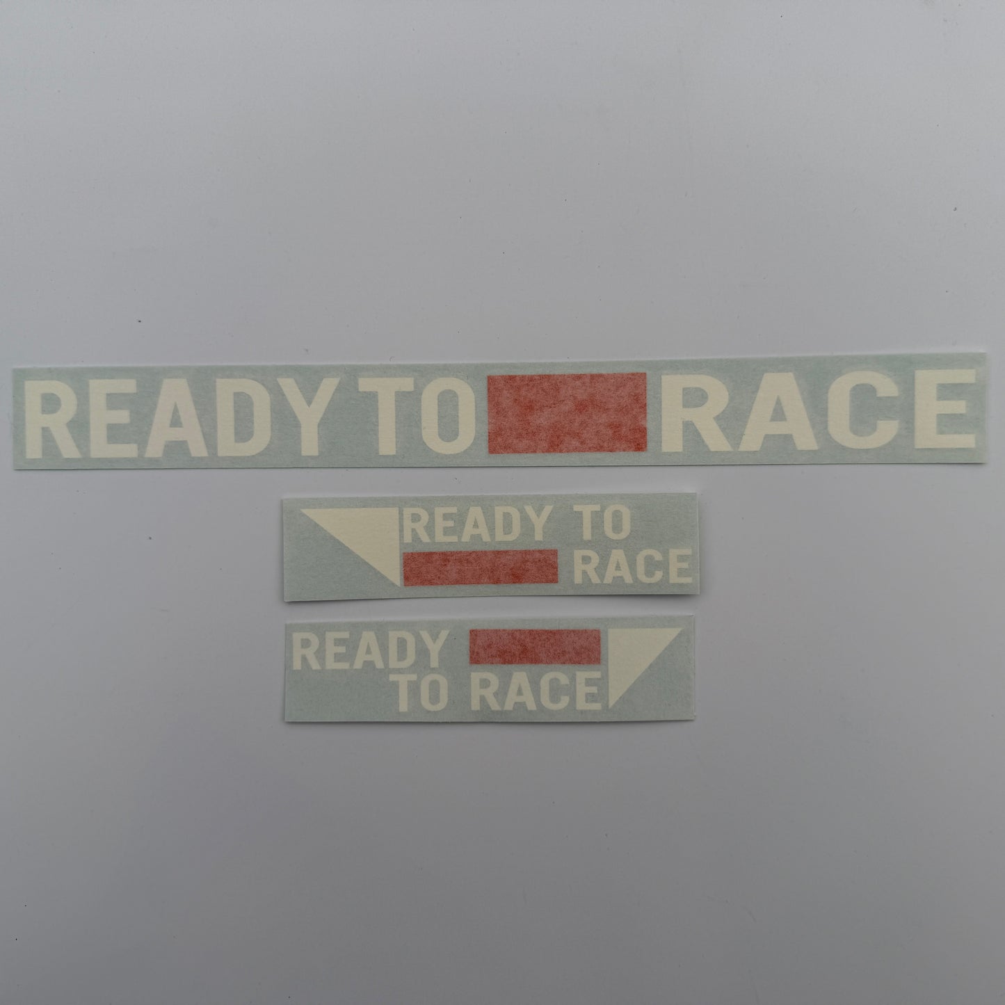 "Ready To Race" stickers