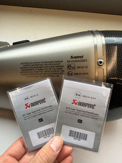 Gebruikte Akrapovic titanium uitlaatdemper