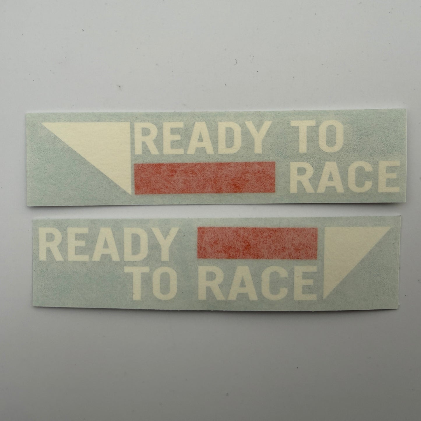 "Ready To Race" stickers