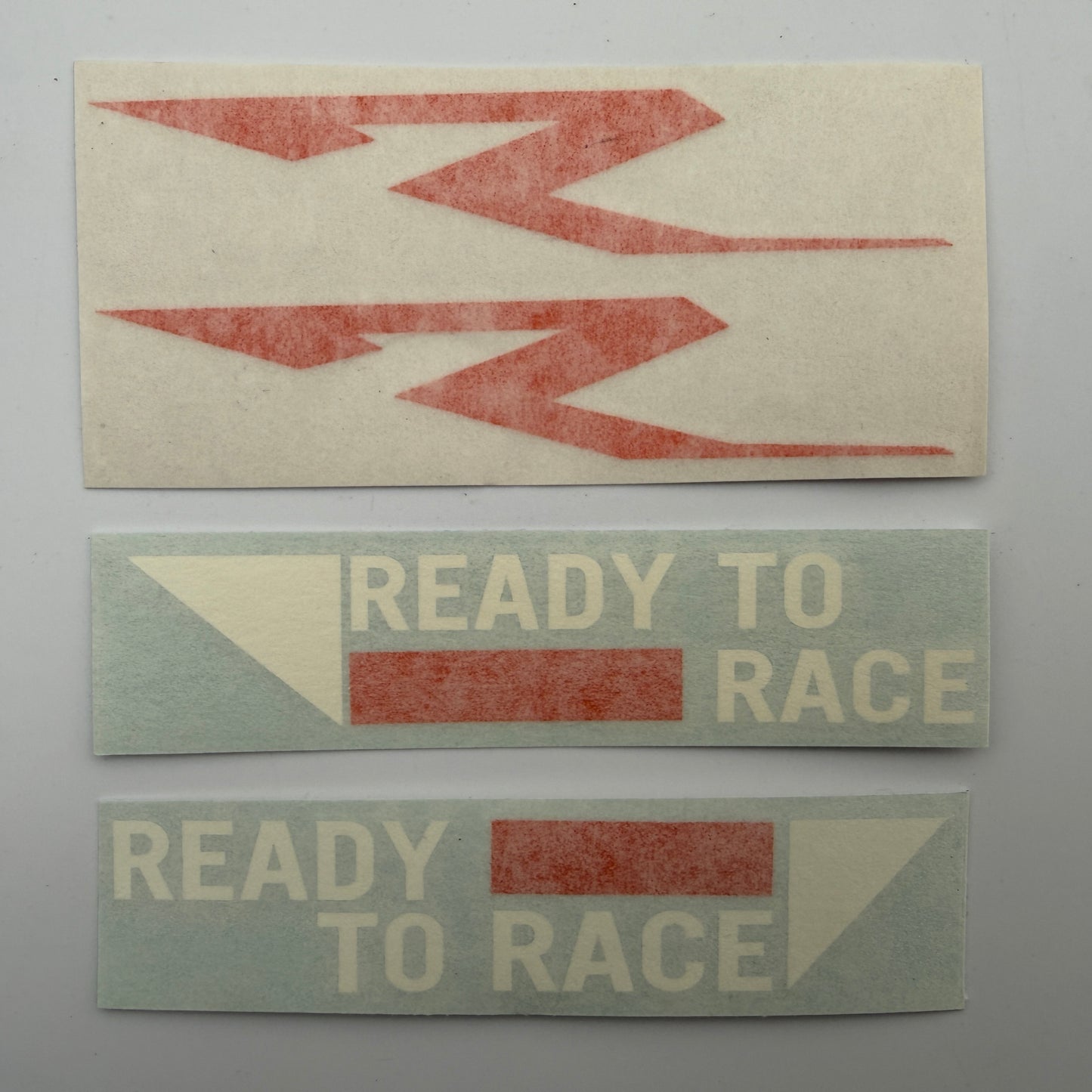 "Ready To Race" stickers