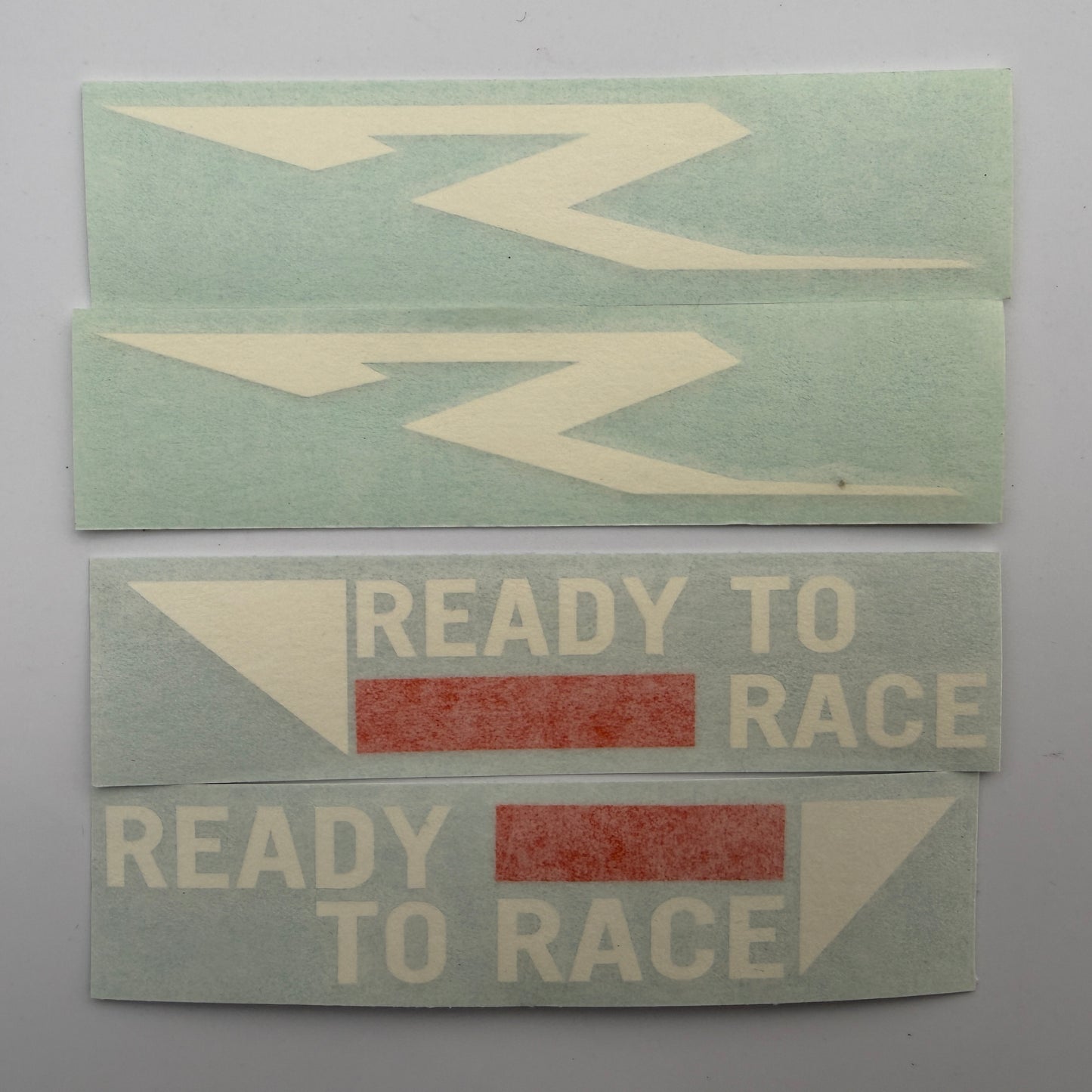 "Ready To Race" stickers