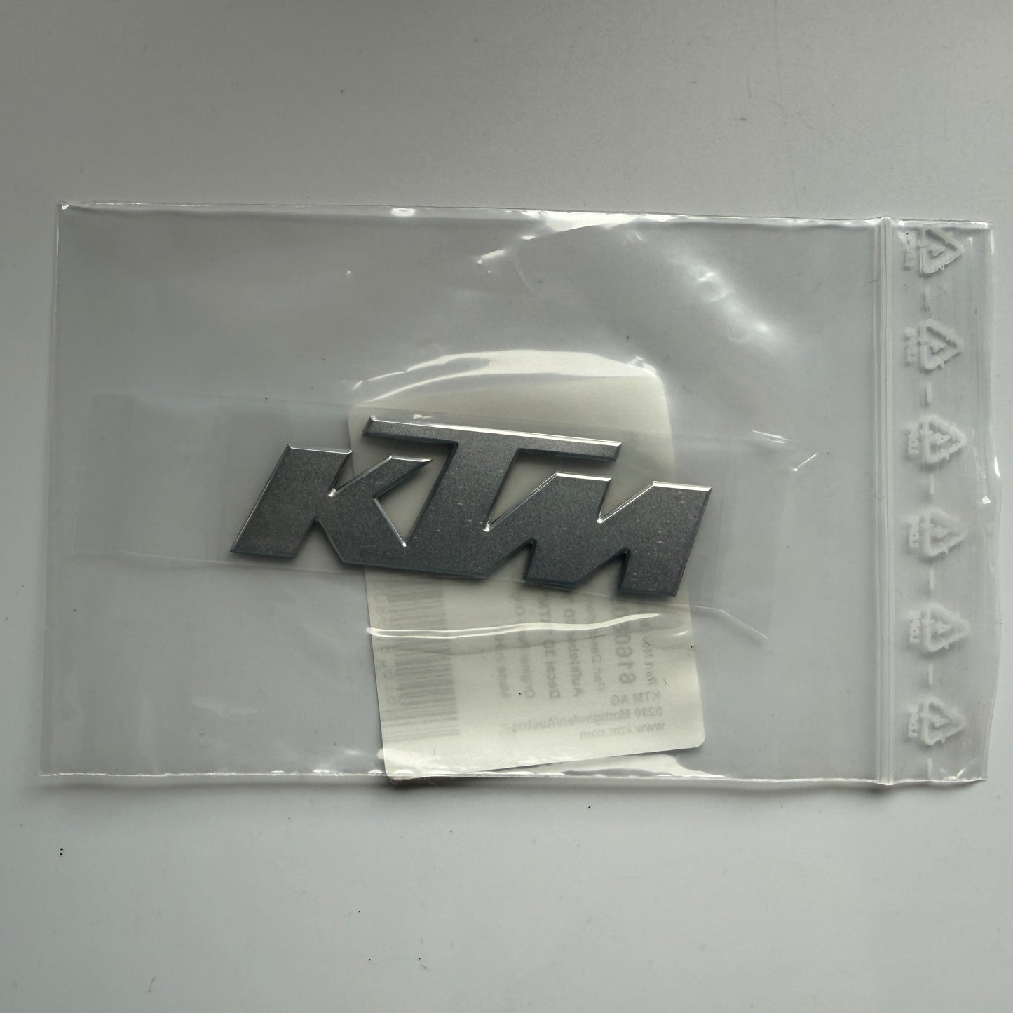 KTM Logo zilver 3D sticker