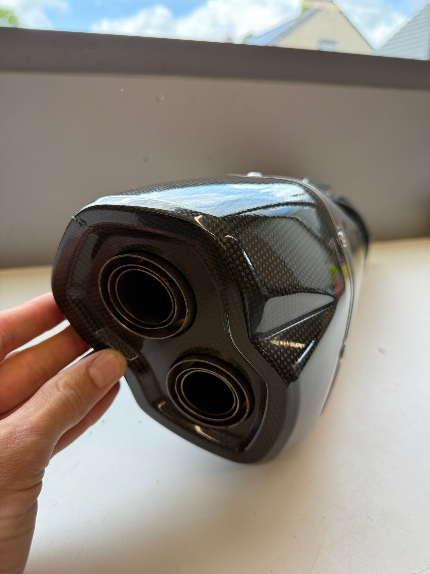Gebruikte Akrapovic titanium uitlaatdemper