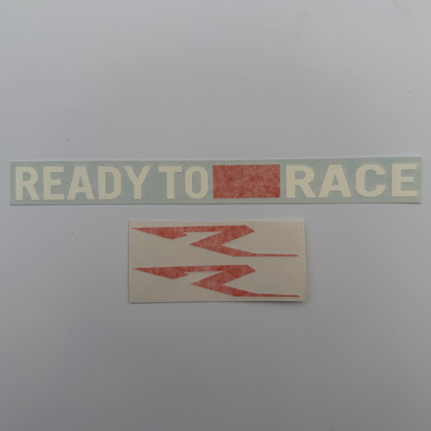 "Ready To Race" stickers